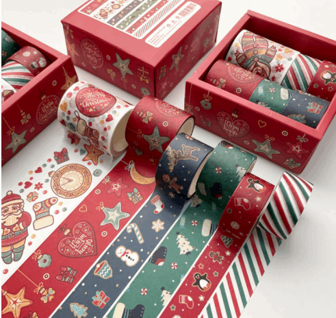 Christmas Tent And Paper Sticker Tape Materials