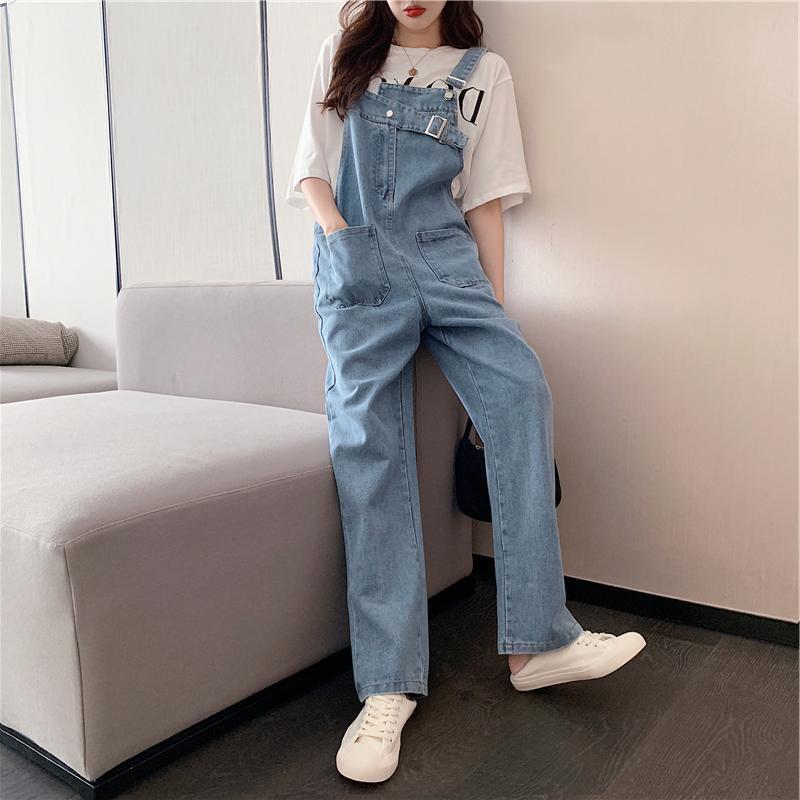 Women's Retro Hong Kong Style Loose Big Pocket Jeans - globaltradeleader