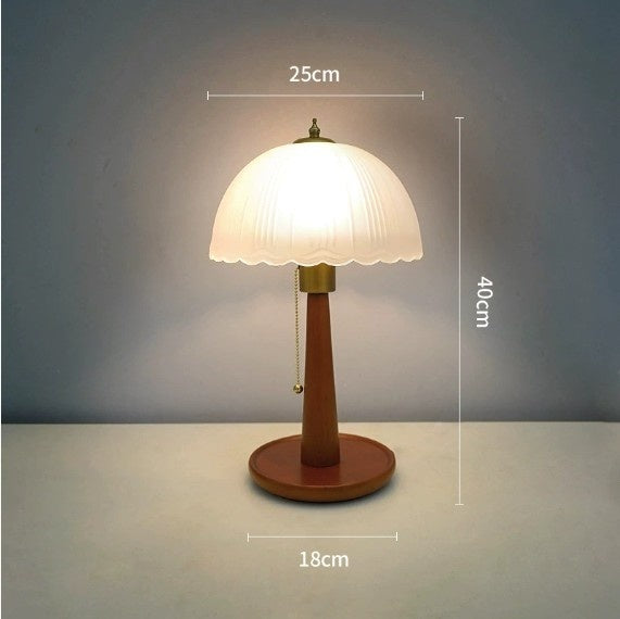 Silent Style Walnut Colors Glass Lamp French High Sense - globaltradeleader