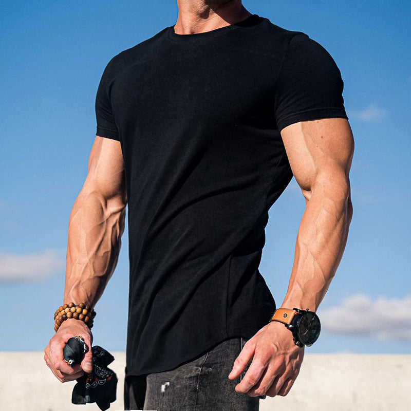 Summer New Slim Fit Men's Sports Fitness T-shirt - globaltradeleader