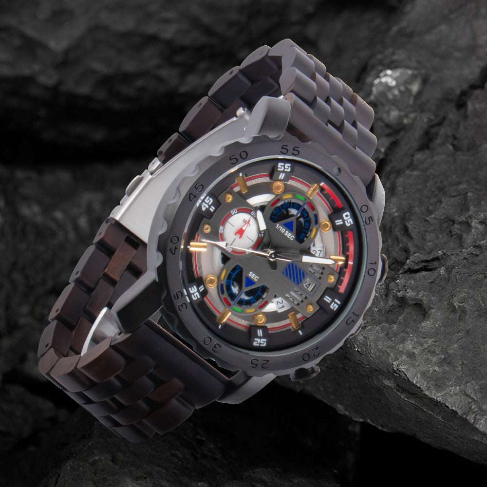 Multifunctional Luminous Large Dial Wood Table - globaltradeleader