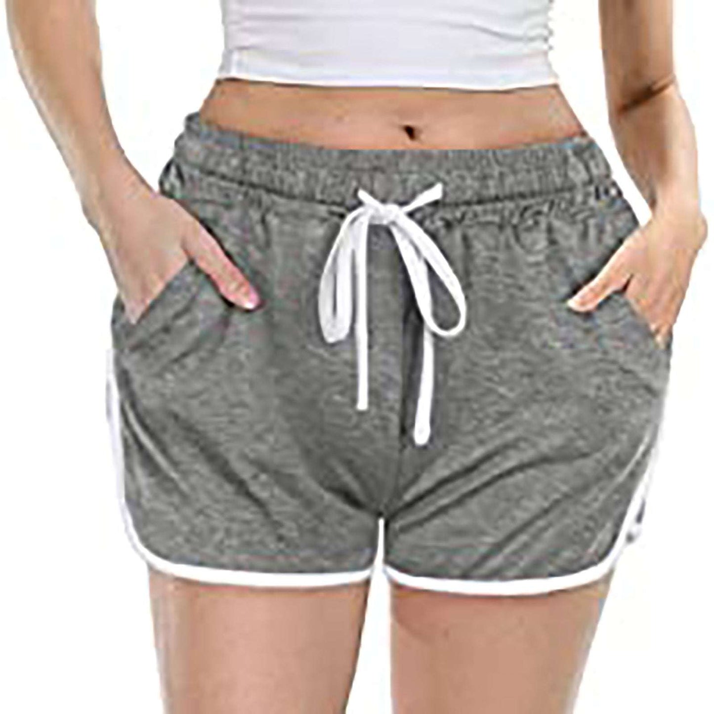 Women's Casual Solid Color Tether Shorts - globaltradeleader