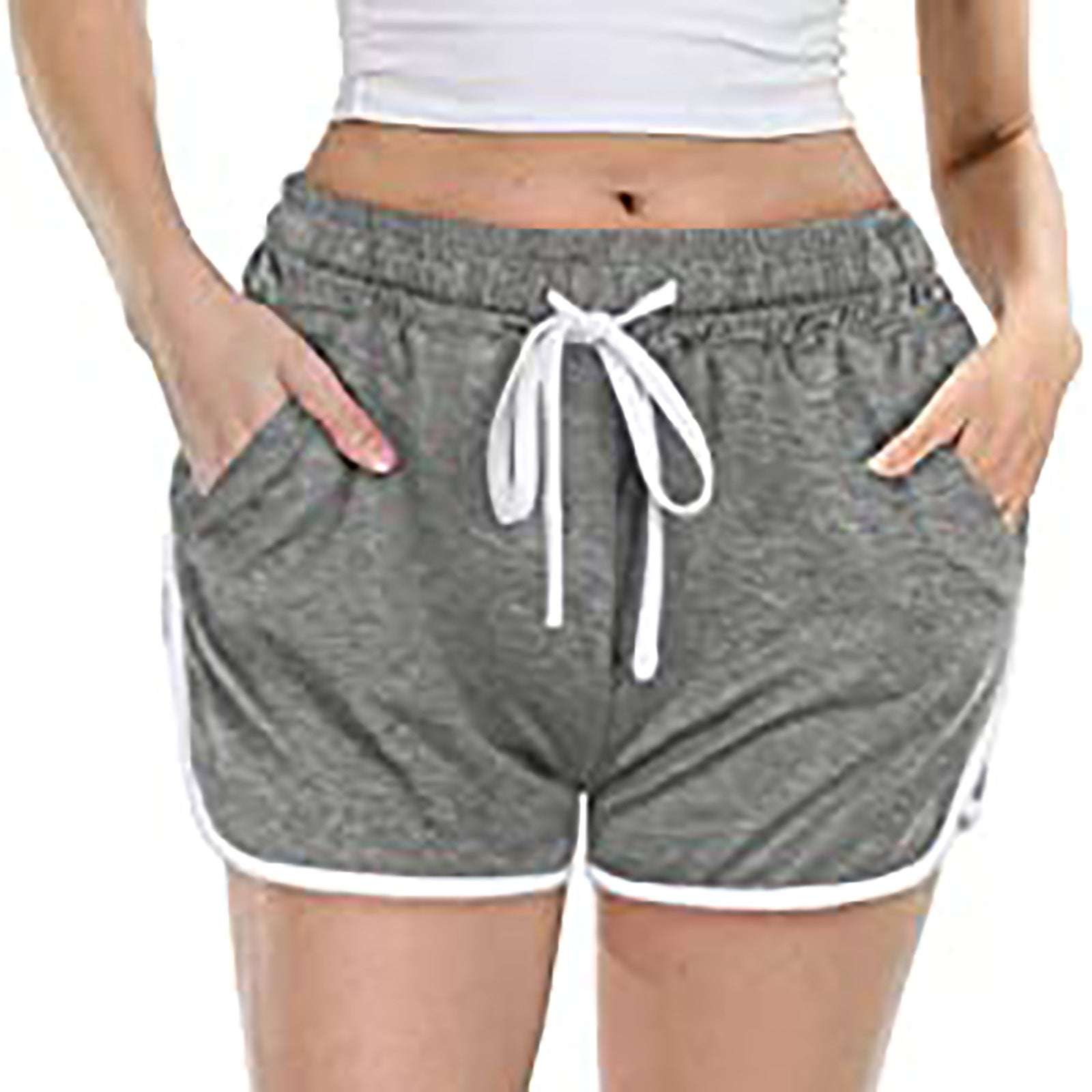Women's Casual Solid Color Tether Shorts - globaltradeleader