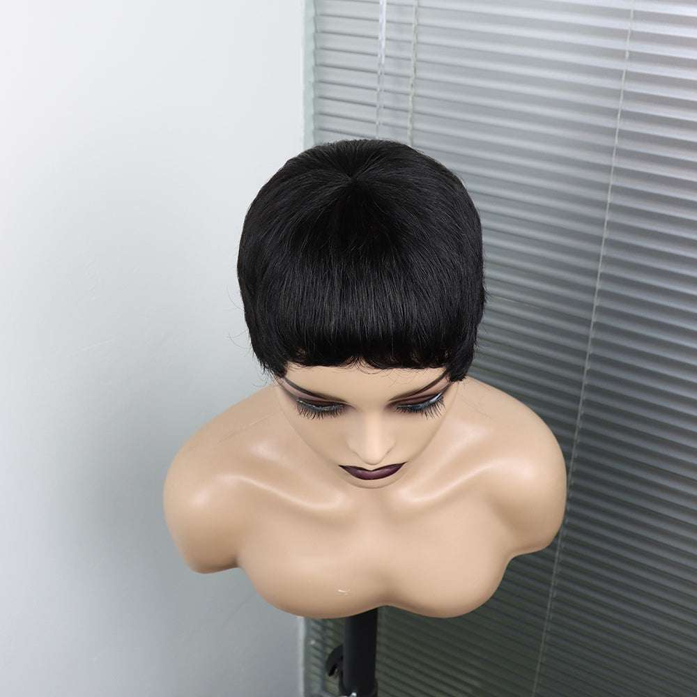 Women's Short Black Curly Hair Cover