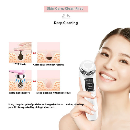Household Color Light Beauty Instrument Micro-current Facial Massage Cleaning - globaltradeleader