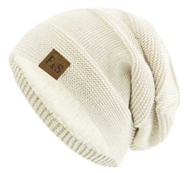 Fleece-lined Pullover Keep Warm Knitted Cloth Label Woolen Cap - globaltradeleader