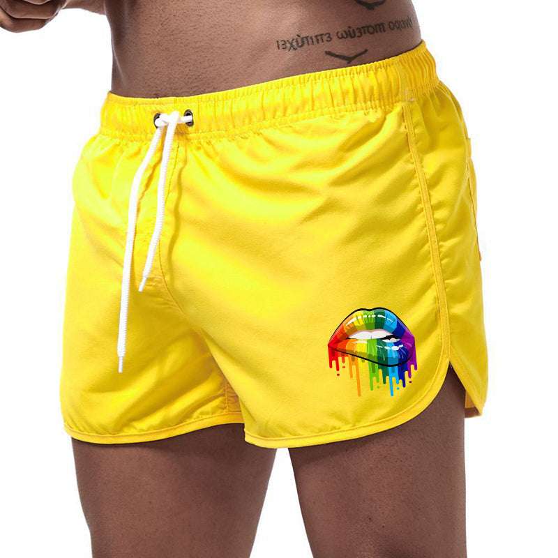 Hawaiian Letter Beach Split Shorts - globaltradeleader