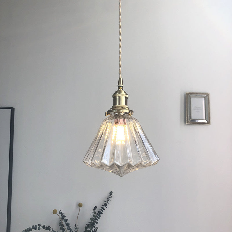 Japanese-style Brass And Glass Pendant Light - globaltradeleader