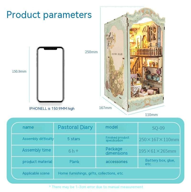 Whale Air Diy Cottage Magic World 3d Stereo Hand-assembled Book Stand Desktop Model Toy For Holiday Gift - globaltradeleader