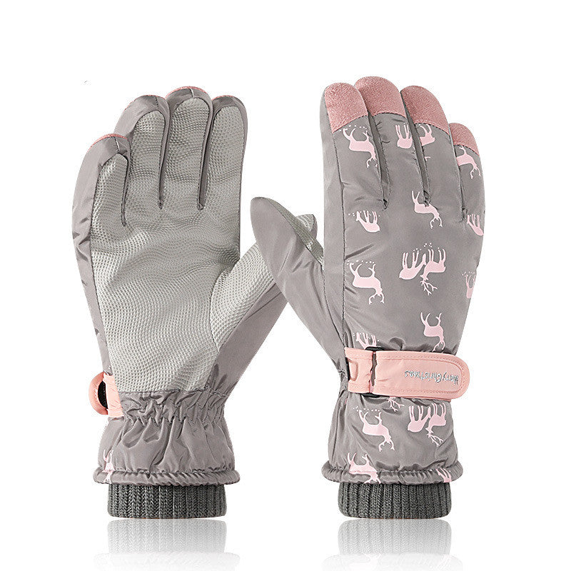 Cycling Three-layer Velvet-filled Cotton-filled Warm Gloves