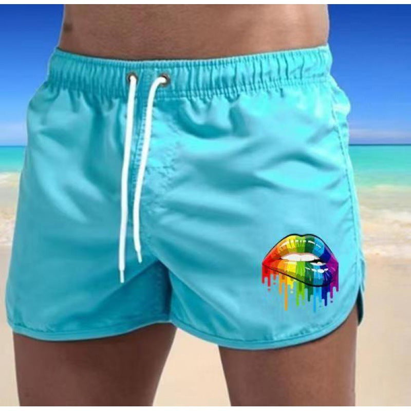 Hawaiian Letter Beach Split Shorts - globaltradeleader