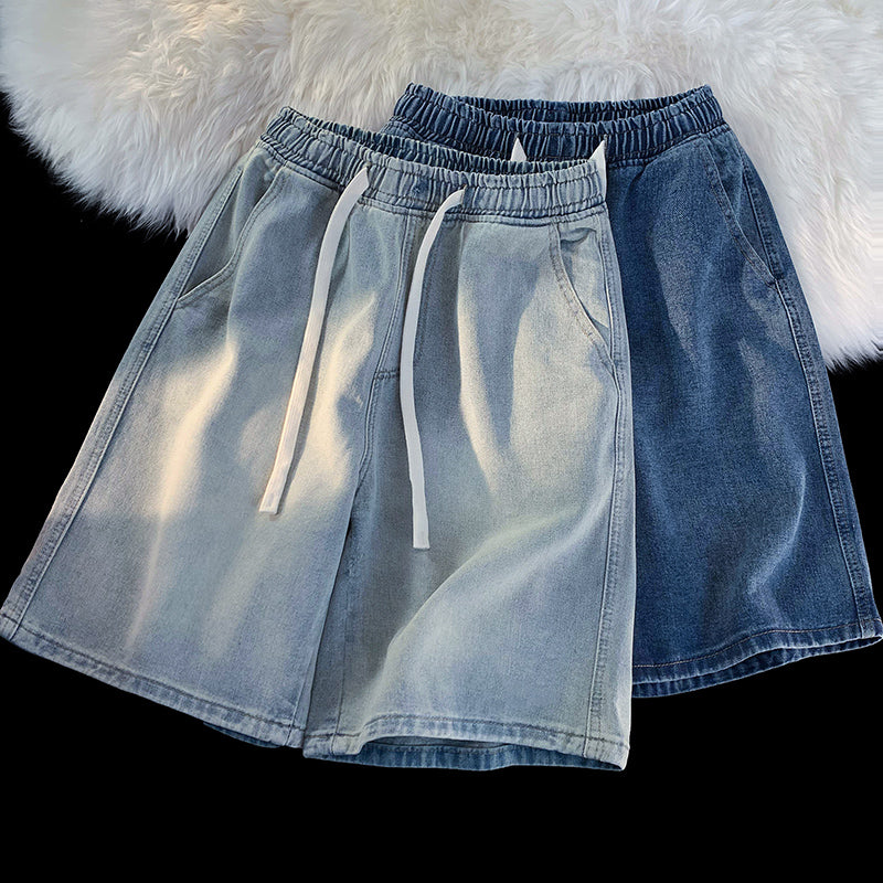 Vintage Denim Shorts Men's Summer Hip Hop Street