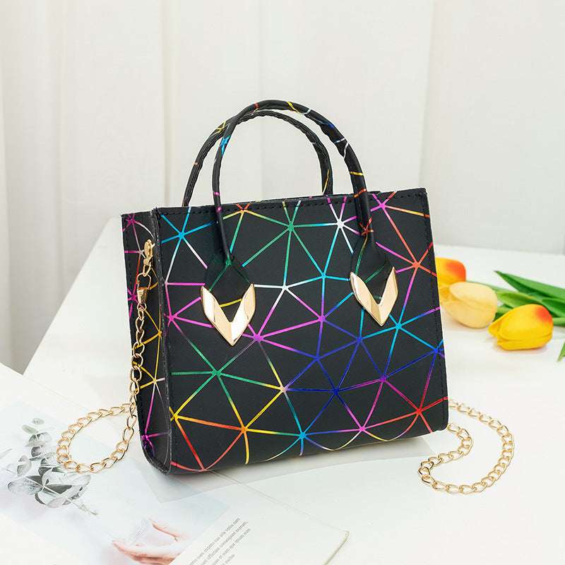Small Bag Ladies Magic Color Rhombus Handbag