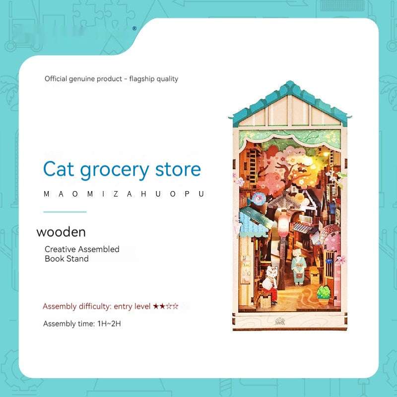 Whale Air Diy Cottage Magic World 3d Stereo Hand-assembled Book Stand Desktop Model Toy For Holiday Gift - globaltradeleader