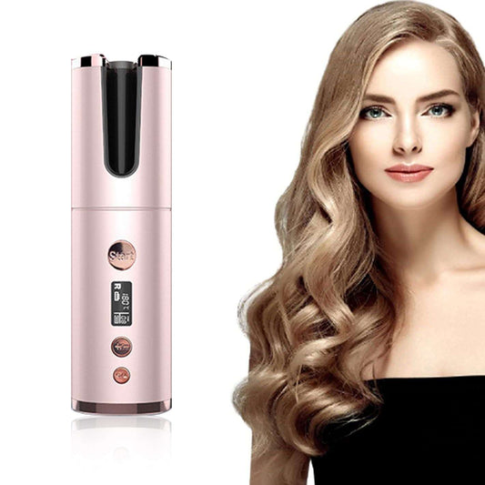 Wireless Rechargeable Curling Iron Electric Hair Curler Fully Automatic Rotating Portable Hairdresser - globaltradeleader