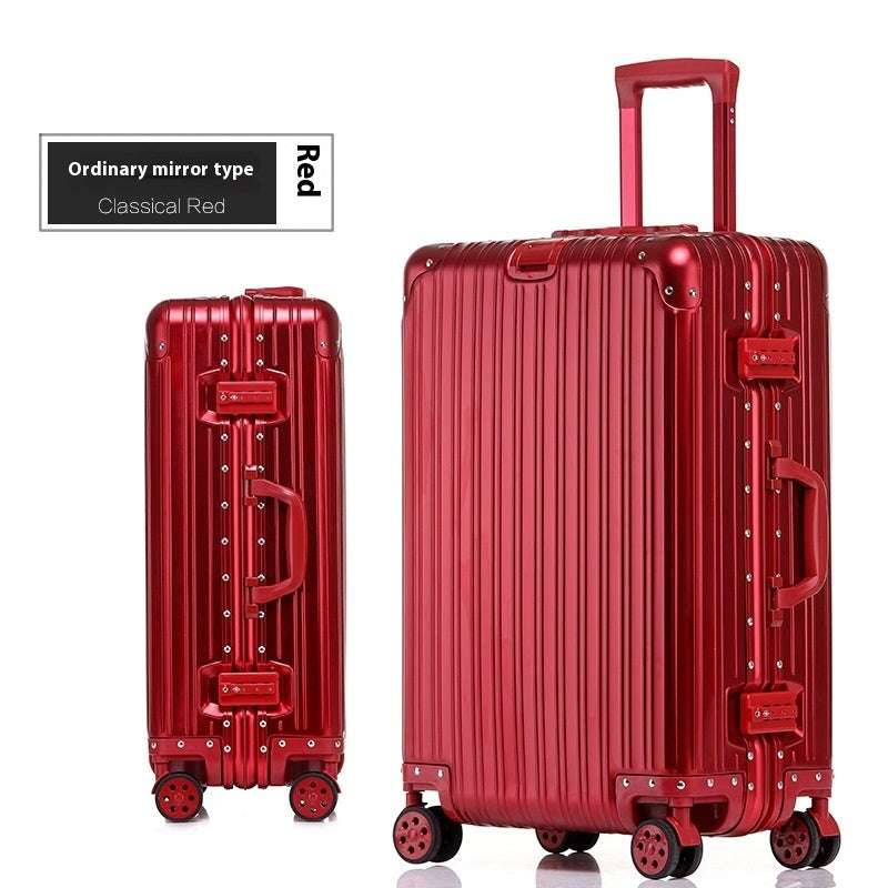 Aluminum Magnesium Luggage Password Trolley Case - globaltradeleader
