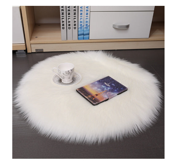 Hair Plush Carpet Floor Mats Household Floor Mats  Wool Round Bedroom Carpets - globaltradeleader