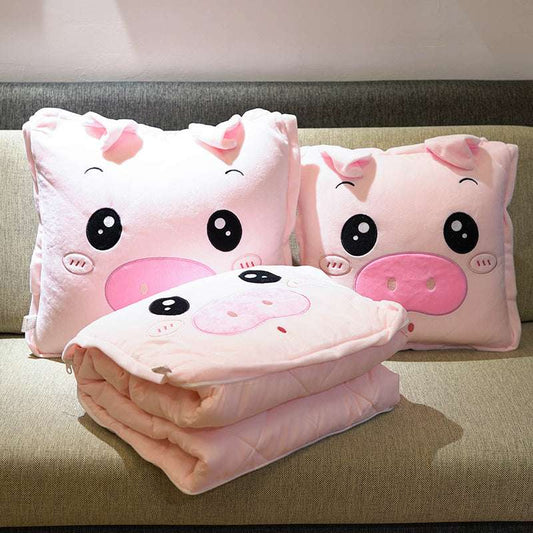 Pillow Quilt Dual-use Office Nap Blanket Two-in-one Car Inner Cushion