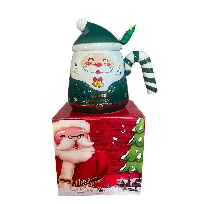 Creative Cartoon Santa Claus Cup Ceramic Cup Christmas Holiday Gift Hand-painted Water Cup Souvenir Mug - globaltradeleader