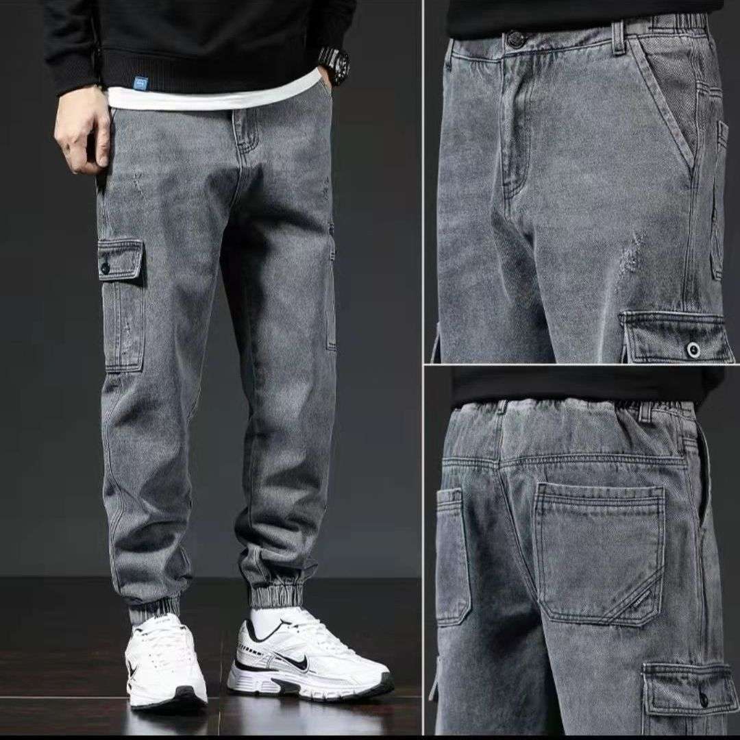 Spring And Autumn Japanese Style Workwear Multi-pocket Jeans - globaltradeleader