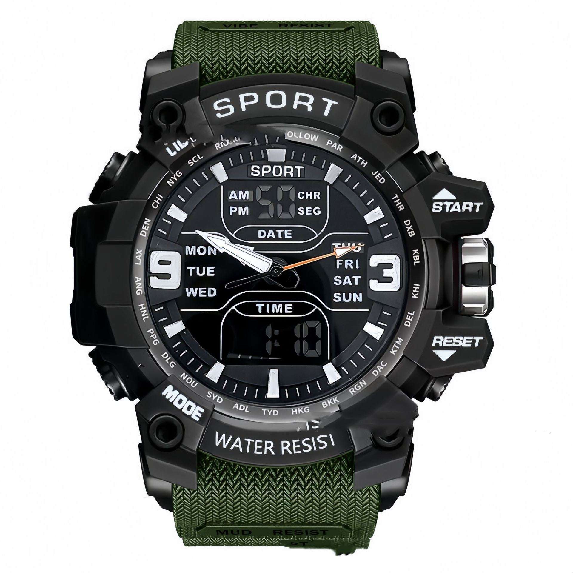 Stylish Black Technology Sports Luminous Boys Electronic Watch