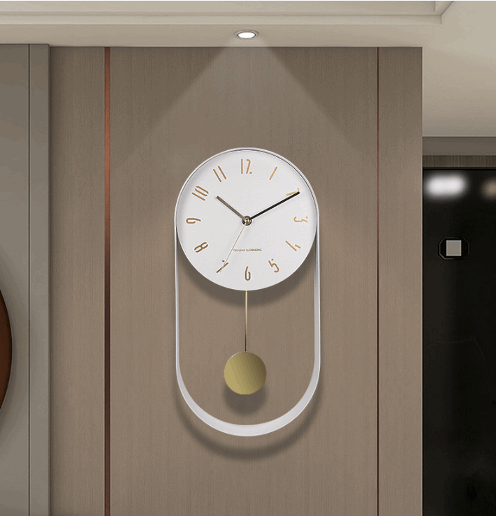 16 Inch Swing Living Room Wrought Iron Wall Clock