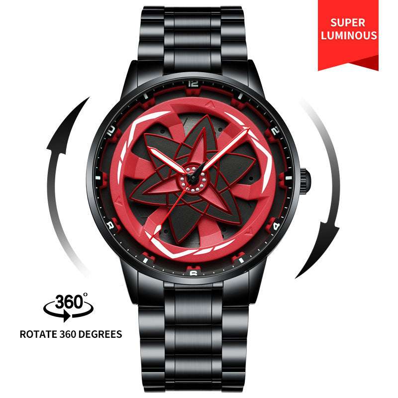 Three-Dimensional Hollow Waterproof Luminous Multifunction Quartz Watch - globaltradeleader