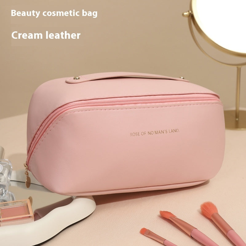 Portable Travel Large Capacity Polyurethane Pillow Cosmetic Bag - globaltradeleader