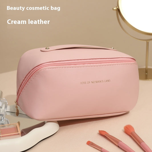 Portable Travel Large Capacity Polyurethane Pillow Cosmetic Bag - globaltradeleader