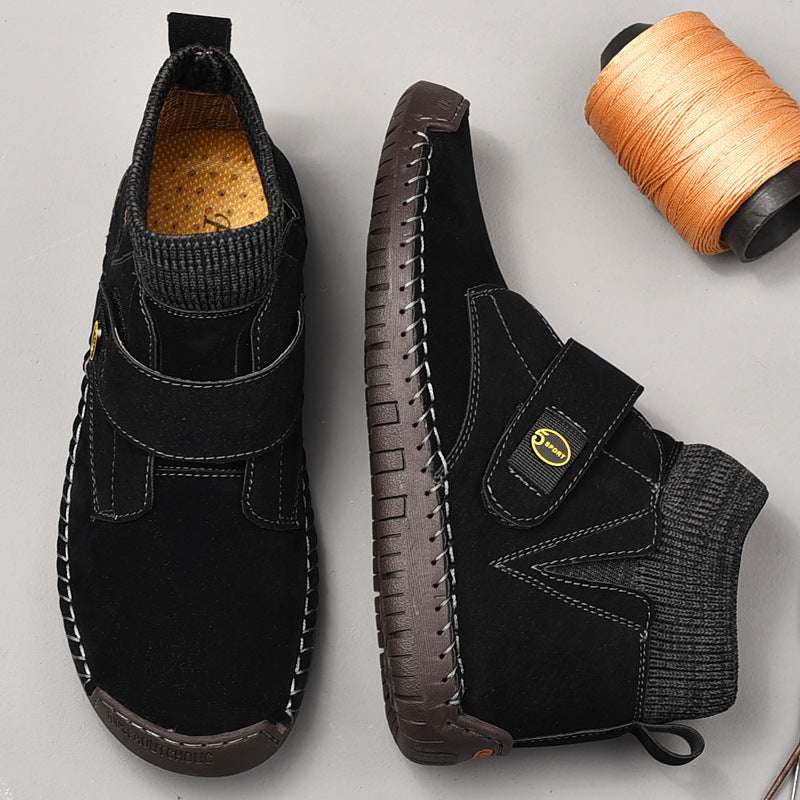 Velcro Shoes Men Ankle Boots Winter Sock Trainer Boots High Quality - globaltradeleader