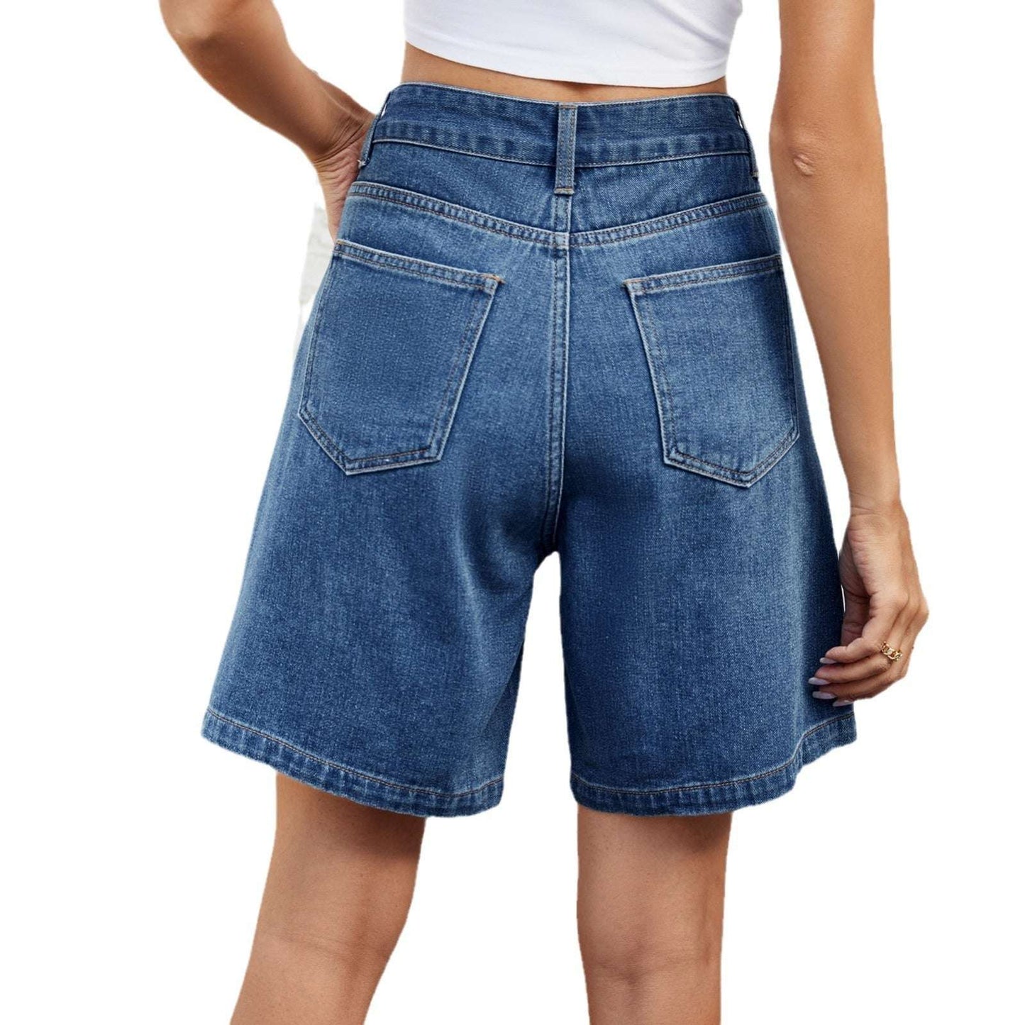 Denim Shorts With Waist Adjustable Design Fashion Summer Pants For Women - globaltradeleader