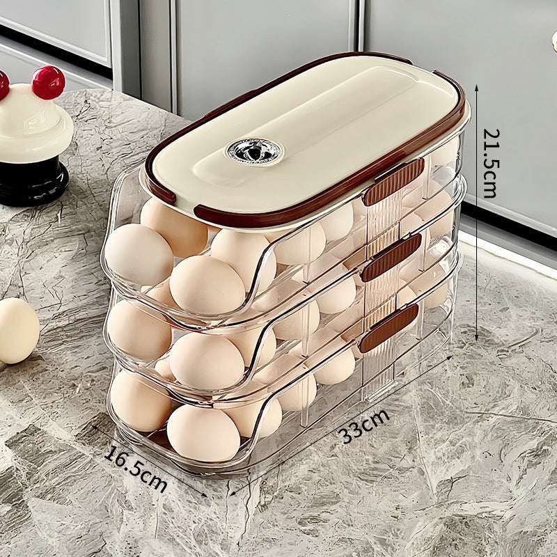Storage Box Kitchen Refrigerator Multi-layer Transparent Egg Holder - globaltradeleader