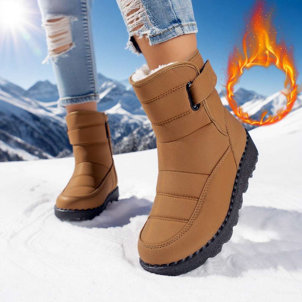 Snow Boots For Women Plus Size Plus Velvet Warm Cotton Boots - globaltradeleader