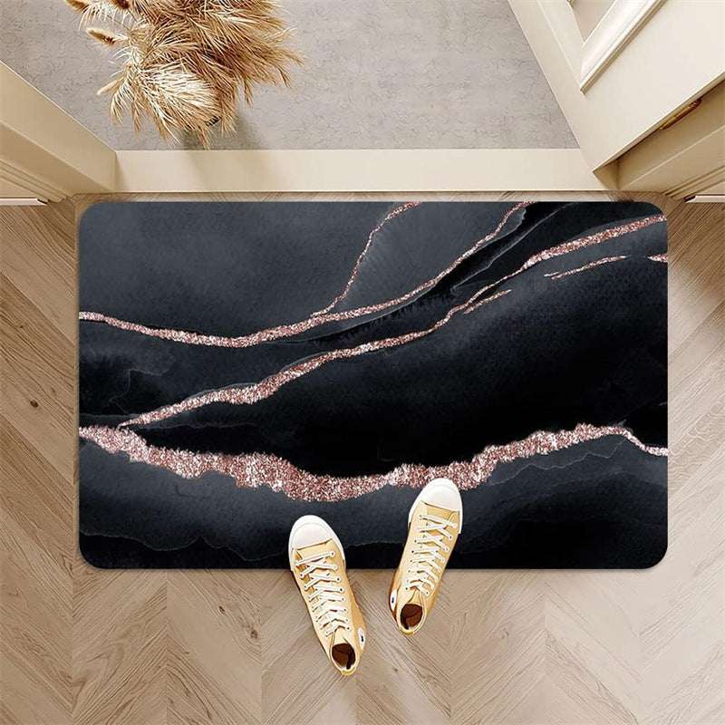 Nordic Light Luxury Marbling Diatom Ooze Absorbent Non-slip Floor Mat Toilet Door Quick-drying Feet - globaltradeleader