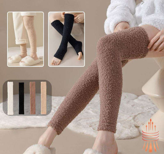 Winter Warm Plush Socks Women Dual-purpose Protection Heel And Knee Sock For Olds - globaltradeleader