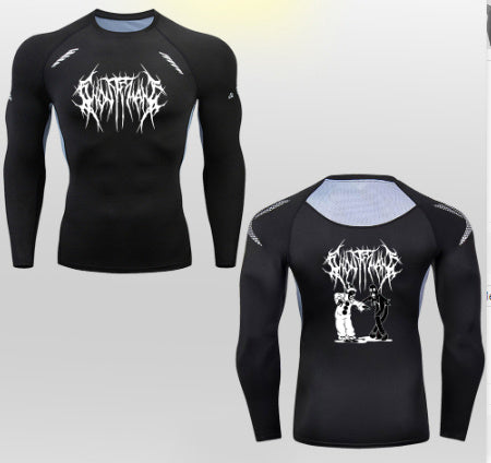 2D Printed Tights T-shirt Quick-drying High Elastic Sports Top Men's Workout Clothes - globaltradeleader