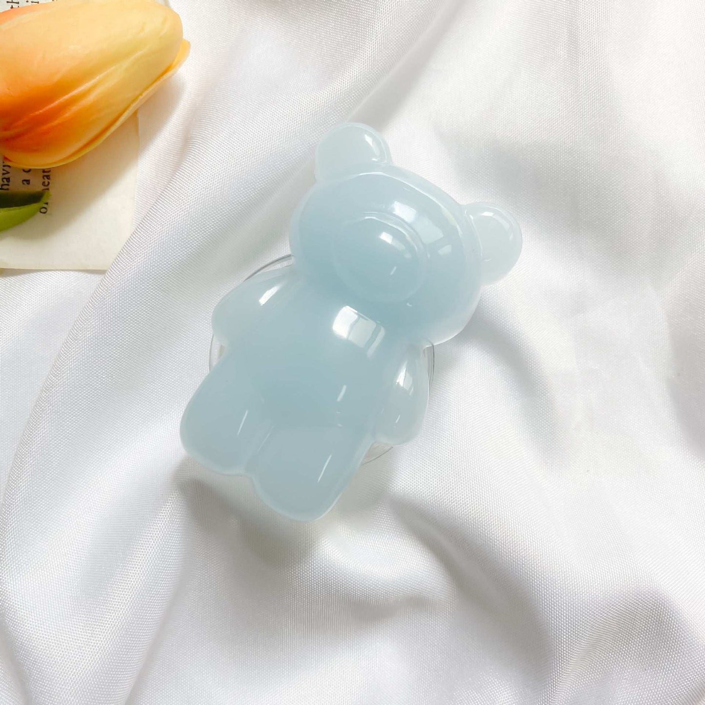 Epoxy Three-dimensional Bear Mobile Phone Airbag Bracket Transparent Paste Retractable Ins Wind Ring Buckle