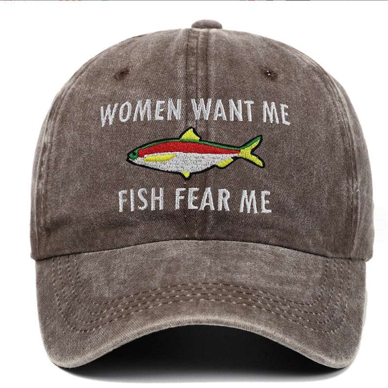 Men's And Women's All-match Embroidered E-washed Baseball Cap Outdoor Sun Protection - globaltradeleader