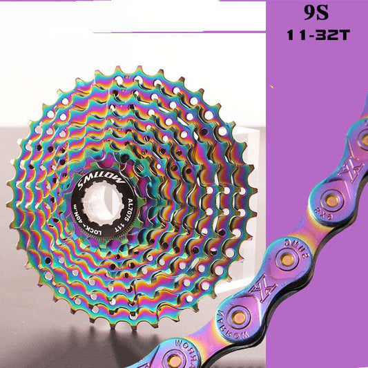 9-speed colorful cassette flywheel