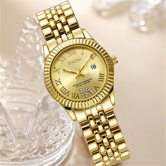 Children's Fashion Casual Alloy Belt Calendar Quartz Watch - globaltradeleader