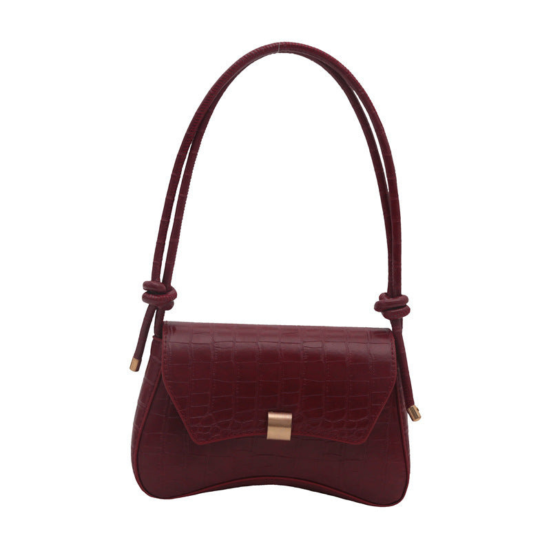 Trendy Retro Lock Simple Underarm Small Square Shoulder Bag - globaltradeleader