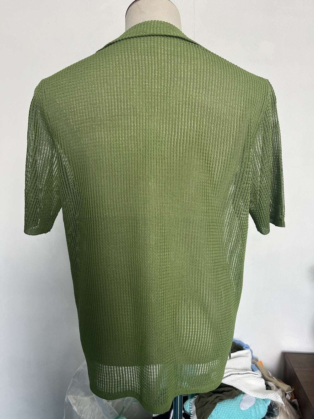 Men's Casual Shirt Fashionable Breathable Cardigan Short Sleeve Top - globaltradeleader