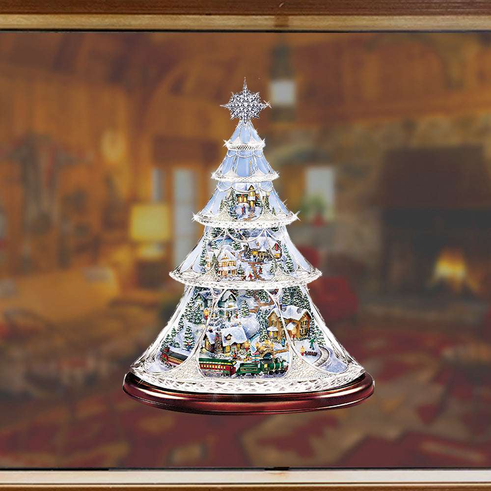 Cross-border Foreign Trade Christmas Tree Christmas Stickers Crystal Decoration Stickers Window Stickers Pvc Wall Stickers 20x30cm