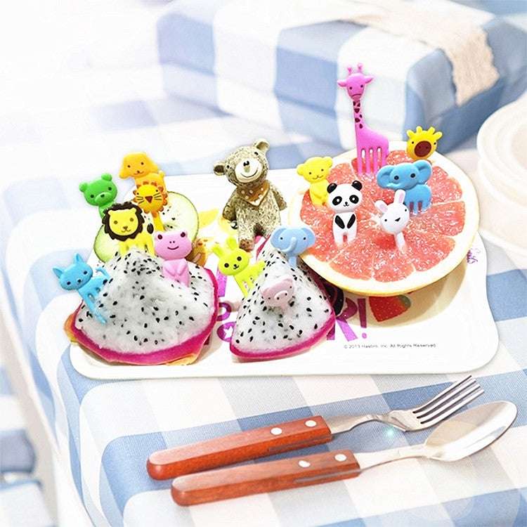 Cute Mini Convenient Fork Children Fruit Fork Creative Plastic Bento Decorative Pick