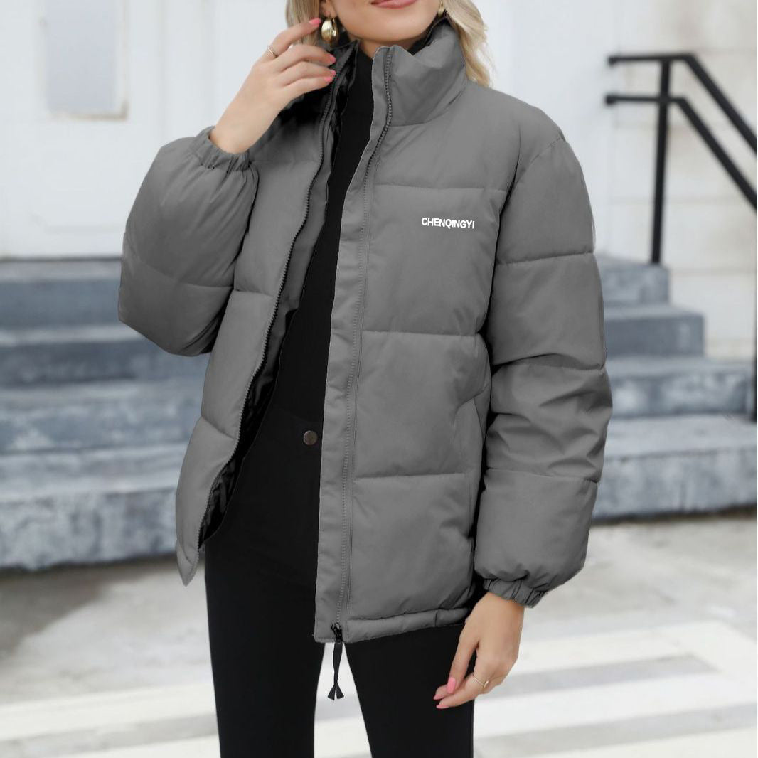 Winter Coat Women Casual Windproof Down Cotton Coat Warm Thickened Jacket Solid Outwear All-match Loose Tops Clothing - globaltradeleader