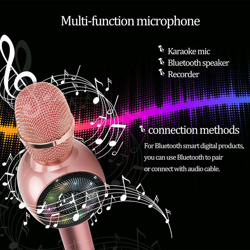 Sing it with colorful lights National K song wireless Bluetooth microphone