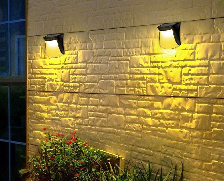 4pcs Solar Lamp Fence Wall Lamp Outdoor Waterproof Home Decoration Lighting Garden Wall Lamp - globaltradeleader