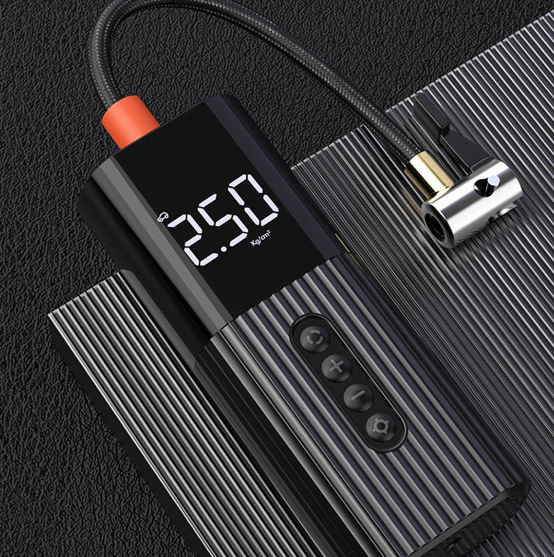 Mini car digital display air pump