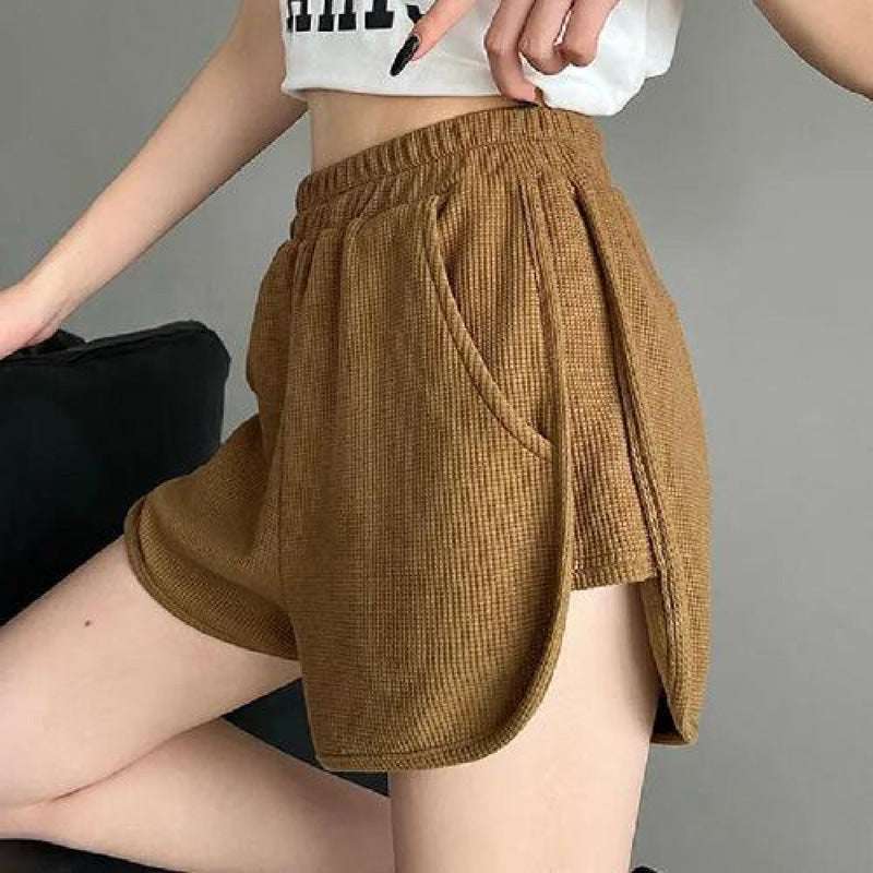 Waffle Sweatpants Shorts For Women - globaltradeleader