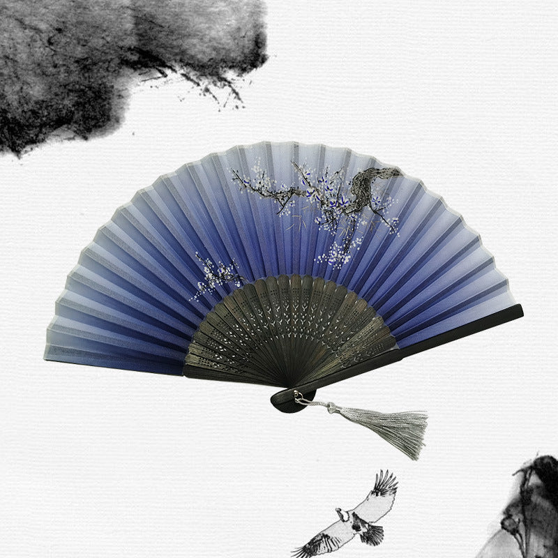 Folding Fan Bamboo Ancient Style Han Chinese Clothing Chinese Style Small Fan